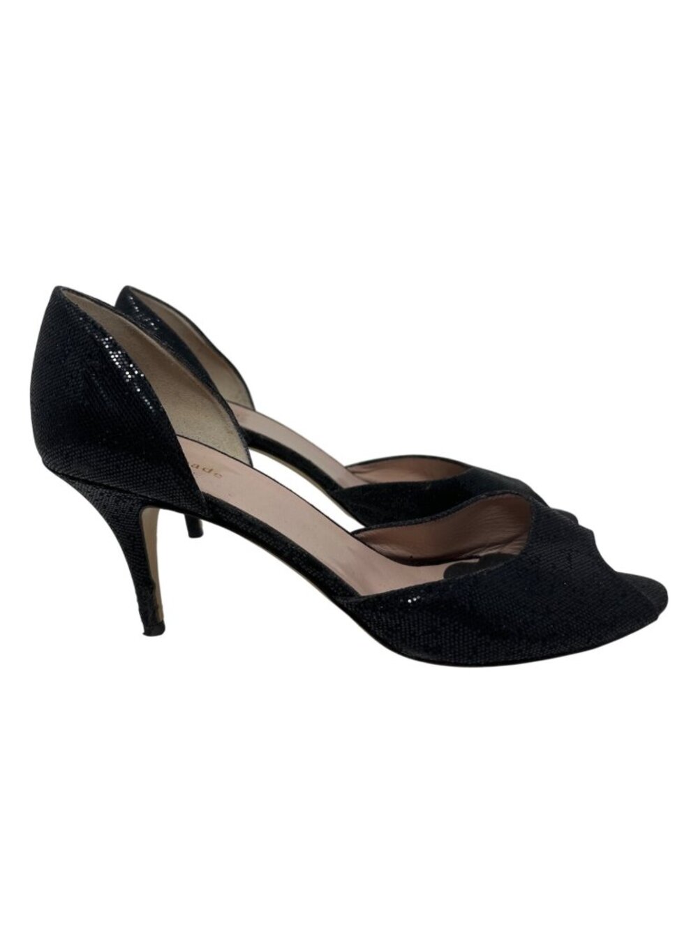 KATE SPADE Women's Sage Black Slip On Open Toe Starlight Pumps Heels Size 11B